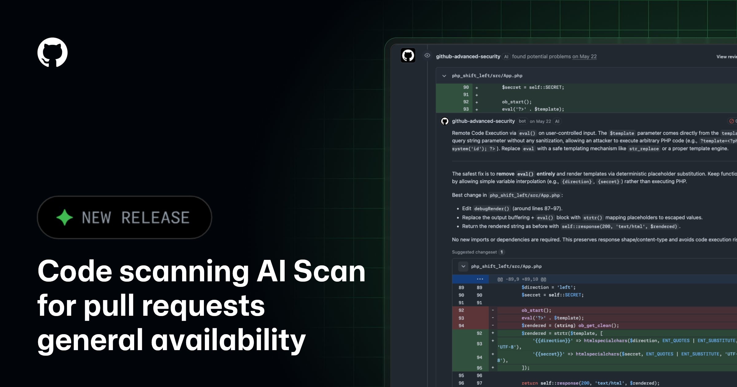 GitHub AI Scan official announcement cover artwork