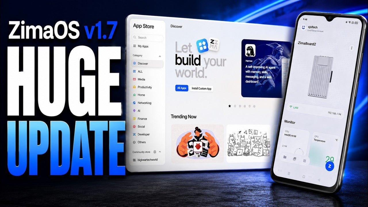 How SjslTech Explores the New ZimaOS v1.7 App Store and Mobile Client - Zima Store Online