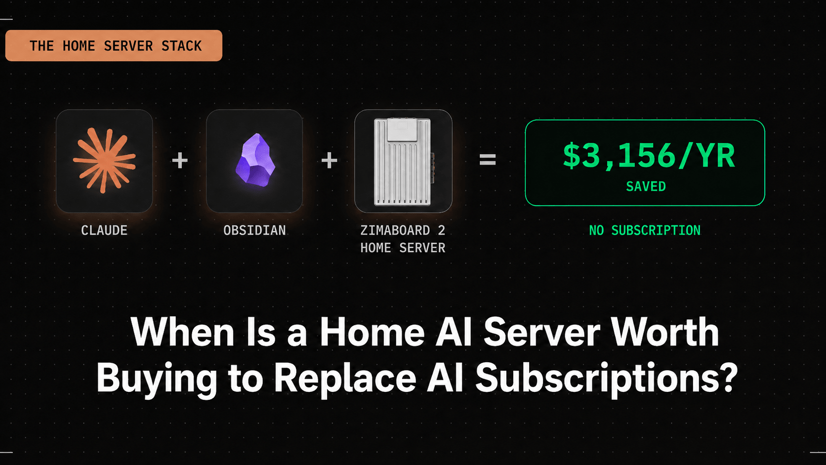 When Is a Home AI Server Worth Buying to Replace AI Subscriptions? - Zima Store Online