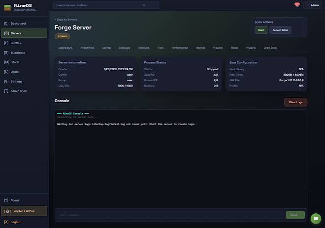 MineOS Hardware Requirements: RAM, CPU, Storage & Minecraft Servers