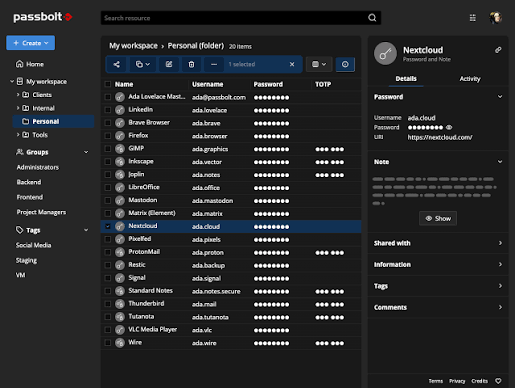 Requisiti hardware di Passbolt: RAM, CPU, database e spazio di archiviazione
