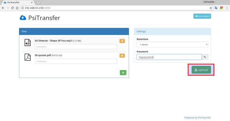 PsiTransfer Hardware Requirements: RAM, CPU, Storage & Upload Storage