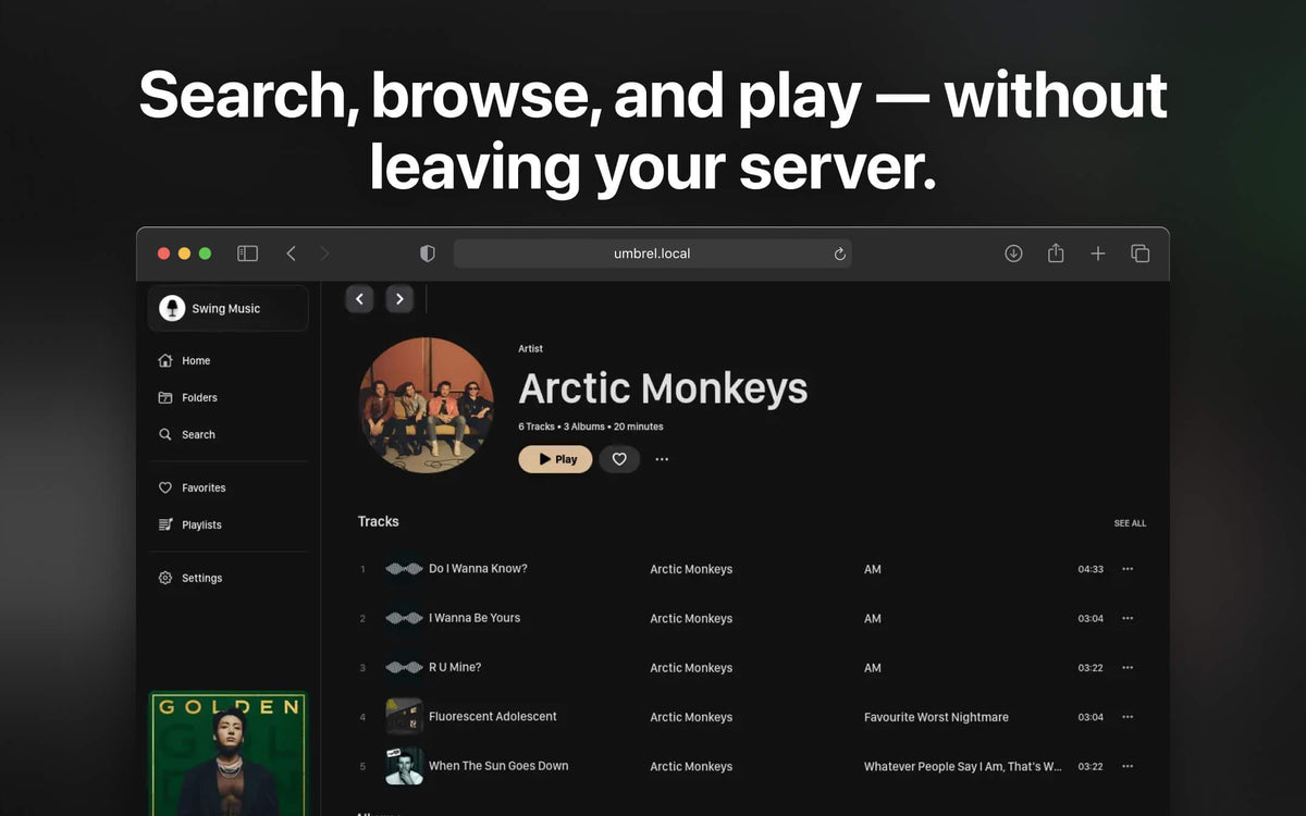 Requisiti hardware di Swing Music: RAM, CPU, spazio di archiviazione e libreria musicale