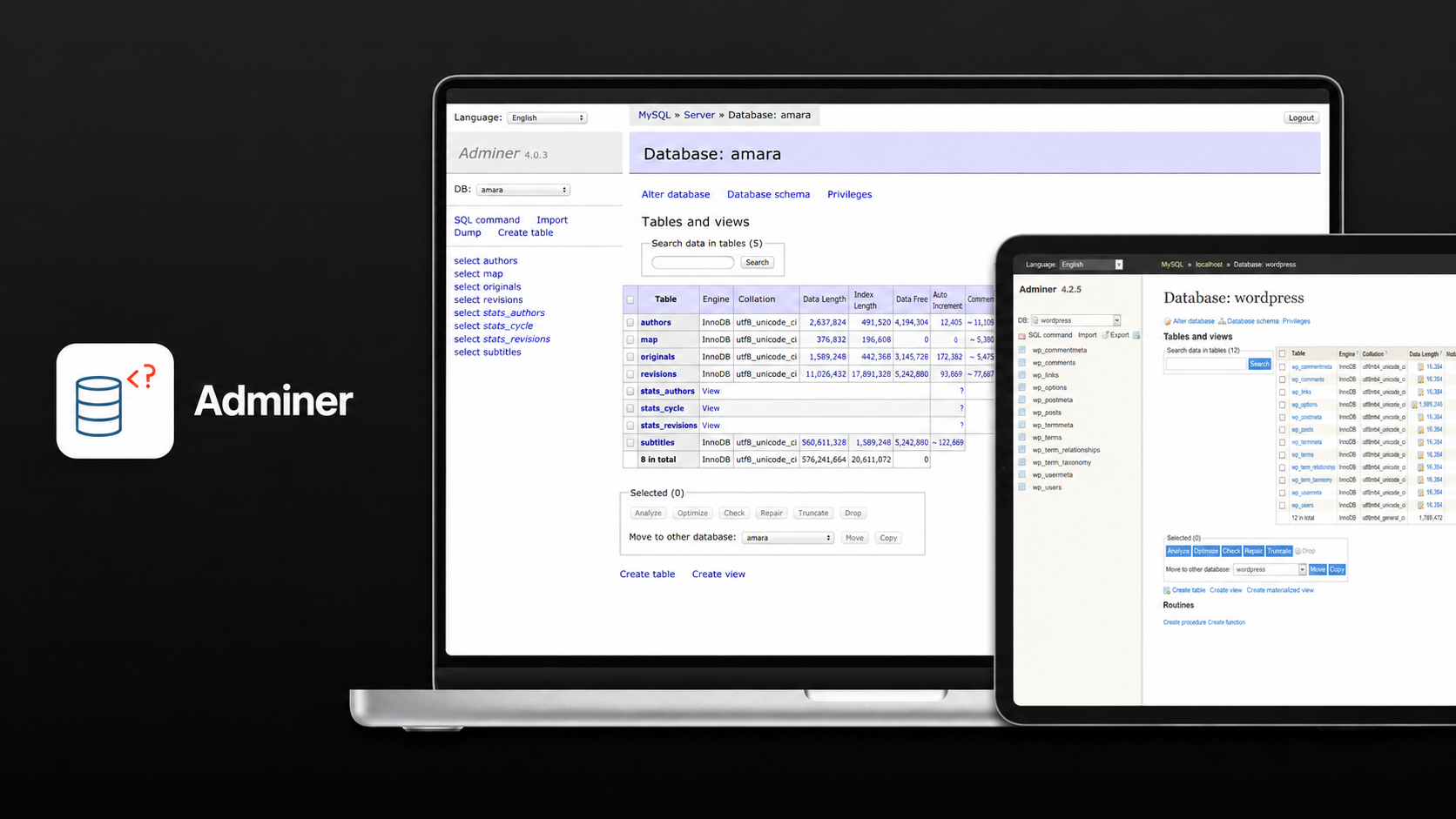 Adminer Hardware Requirements: PHP, RAM, Imports & Database Load