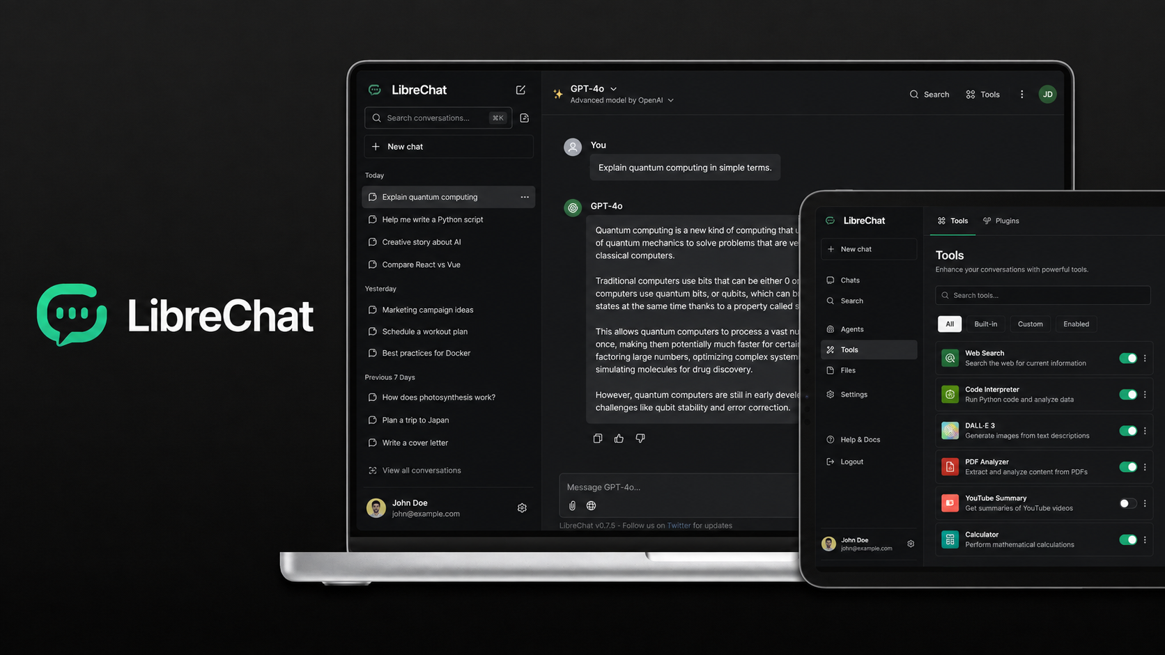 Requisiti hardware di LibreChat: CPU, RAM, Docker e IA locale