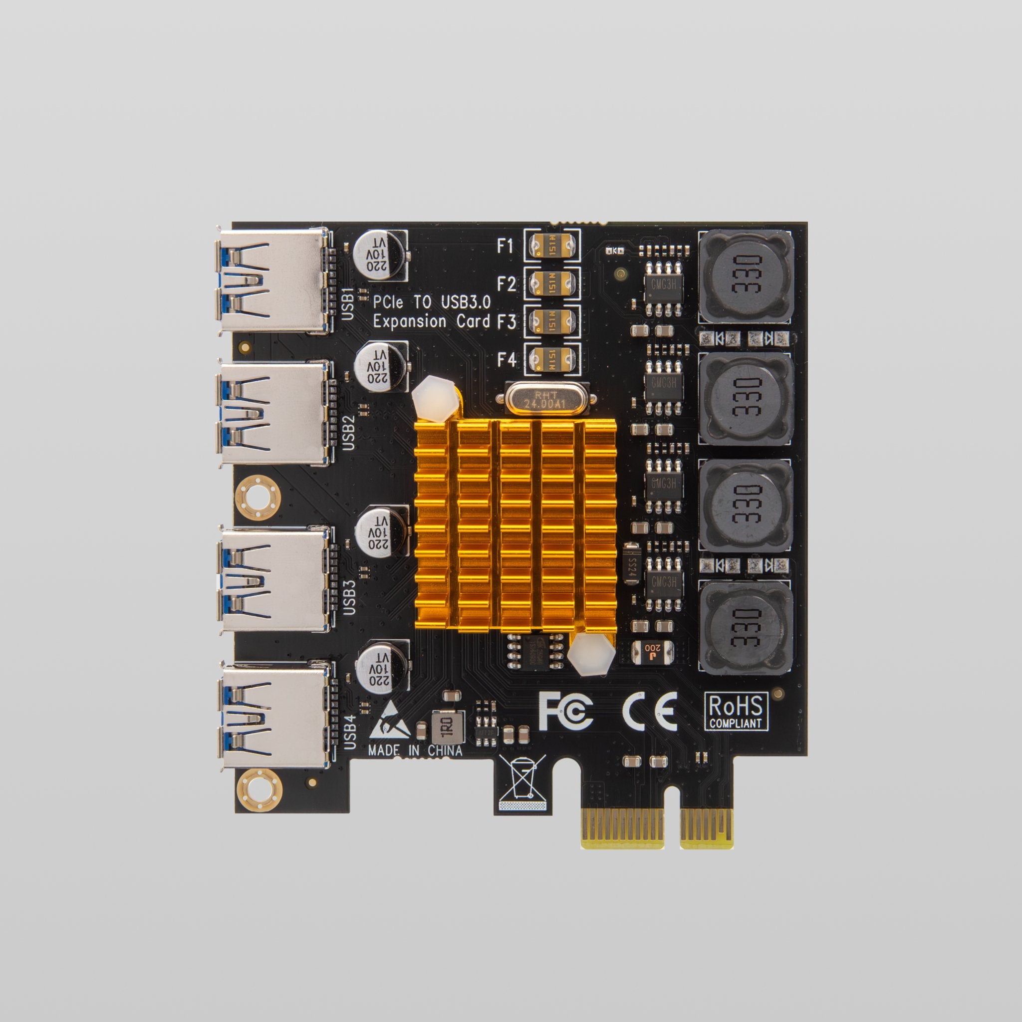 PCIe to 4 Channel USB Adapter - Zima Store Online