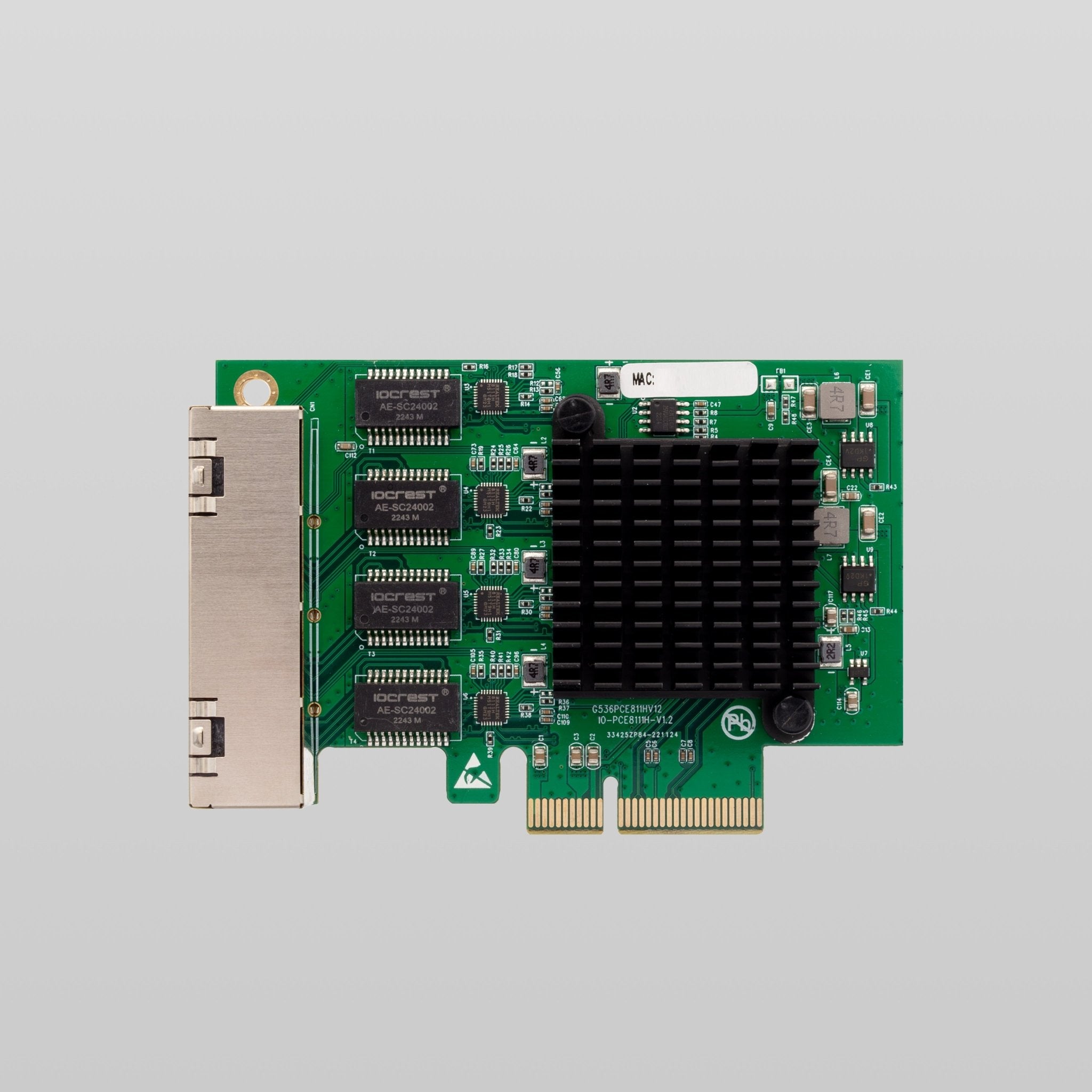 PCIe to 4 - Port Gigabit Ethernet Adapter Realtek RTL8111 Chipset - Zima Store Online