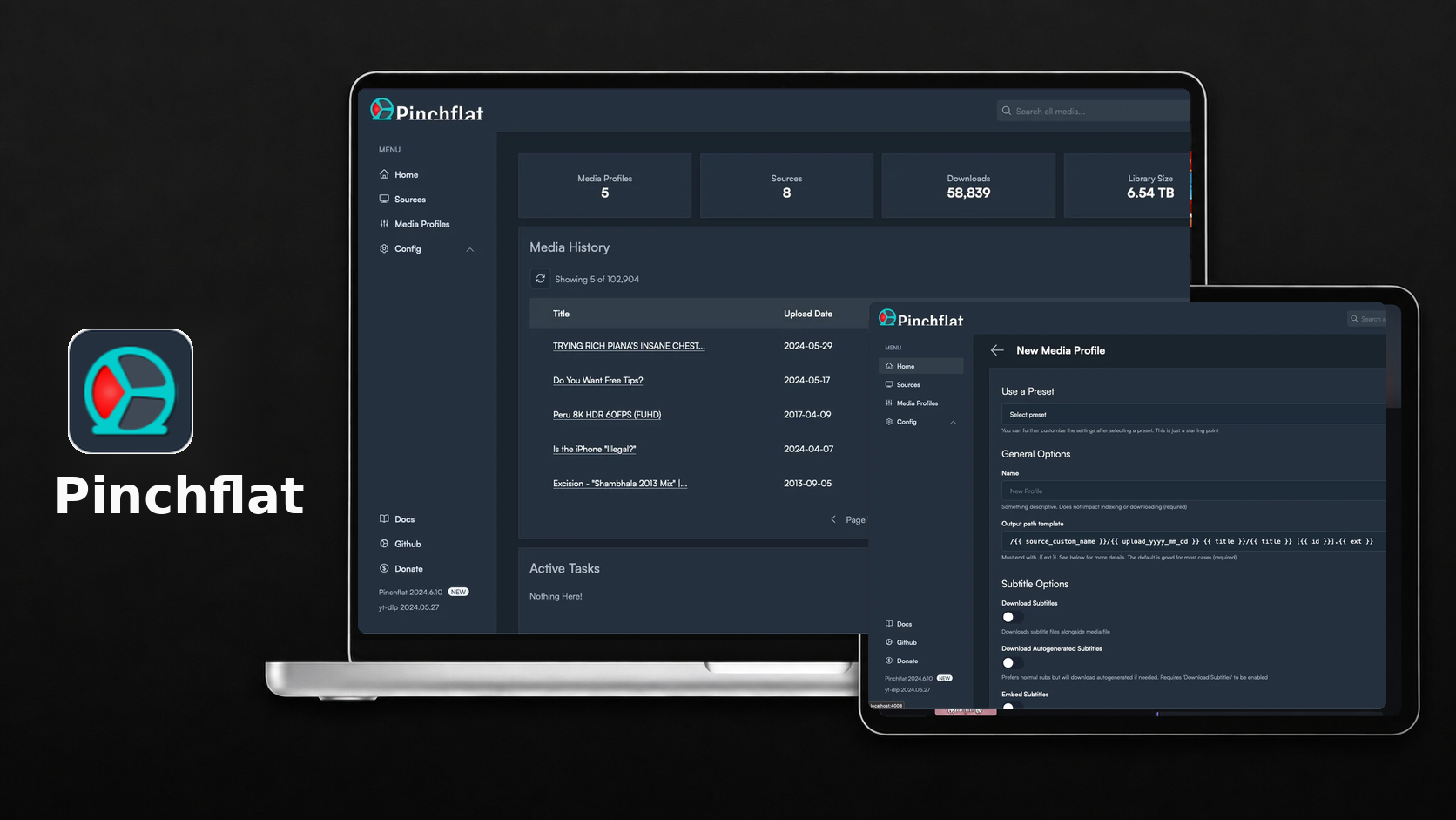 متطلبات الأجهزة لتطبيق Pinchflat: ذاكرة الوصول العشوائي (RAM)، ووحدة المعالجة المركزية (CPU)، والتخزين، وyt-dlp