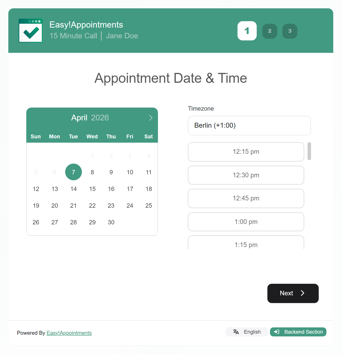 EasyAppointments hårdvarukrav: RAM, CPU, lagring samt bokningskalender och MySQL
