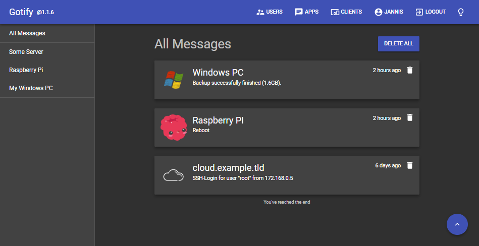Gotify Hardware Requirements: RAM, CPU, Storage & Connections & Message Fan-out