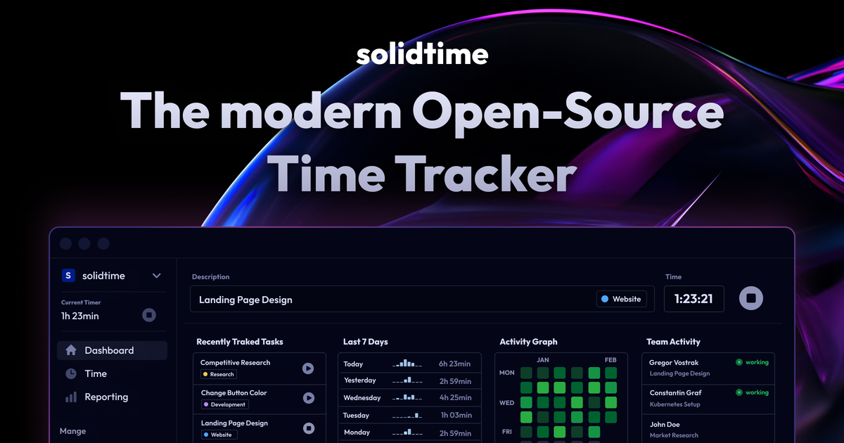 Configuration matérielle requise pour solidtime : RAM, processeur, stockage, utilisateurs simultanés et enregistrements partagés