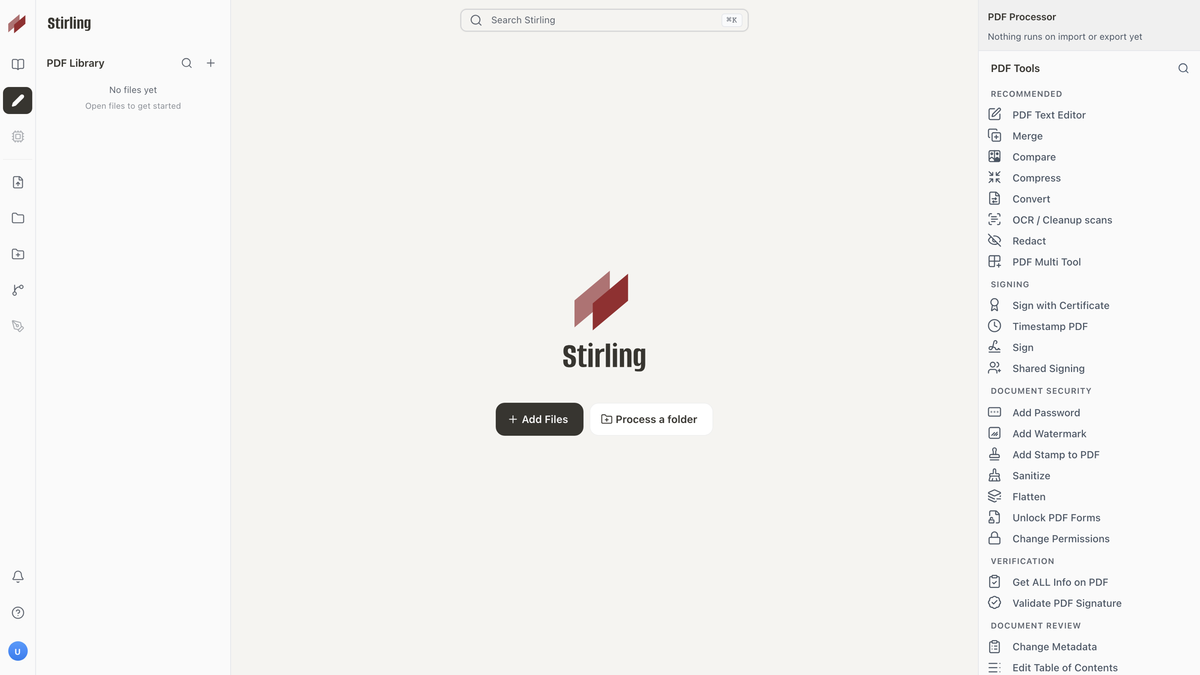 Requisiti hardware di Stirling-PDF: RAM, CPU, archiviazione e OCR, JVM e processi di conversione